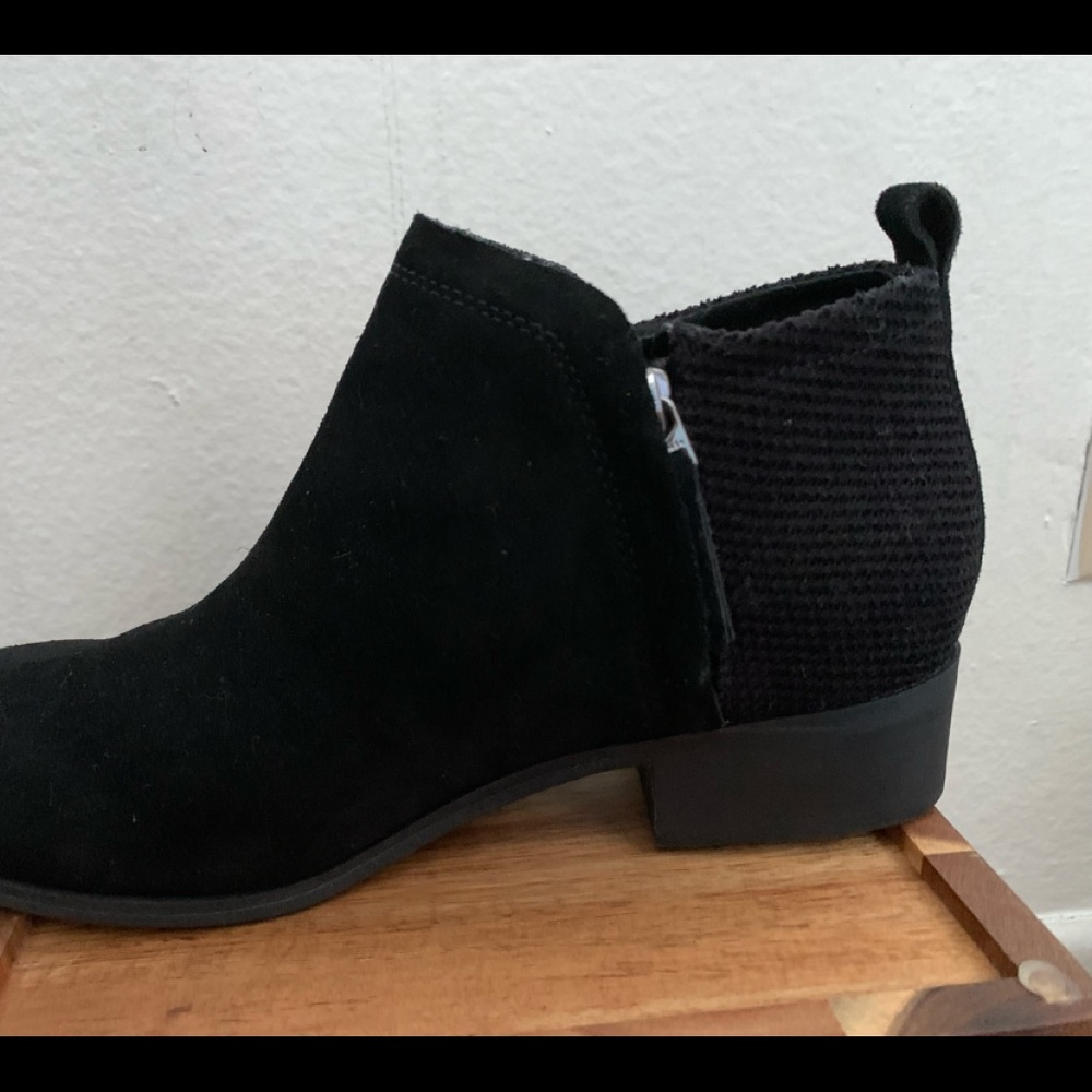 Black TOMS Suede Booties